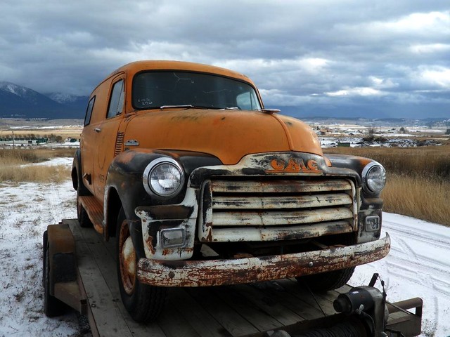 1954 GMC 1 ton Panel. Clean old panel in Eureka Montana. Recommended since it's not dealer dependent, and you can use Civic parts, which are cheaper.