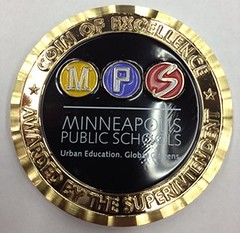 Minneapolis school challenge coin