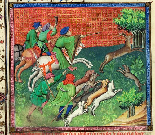 010-Le Livre de la chasse-1407- Gaston Phoebus- MS M. 1044 – fol 77v-detalle -© The Morgan Library & Museum