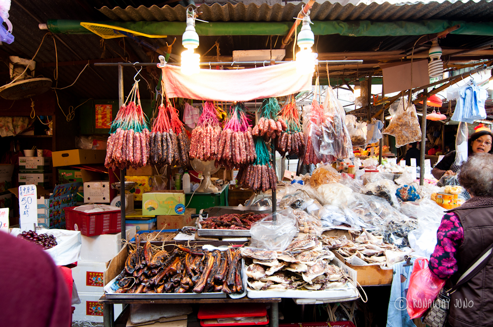 Chinese dried meat at Shau Kei Wan Market
