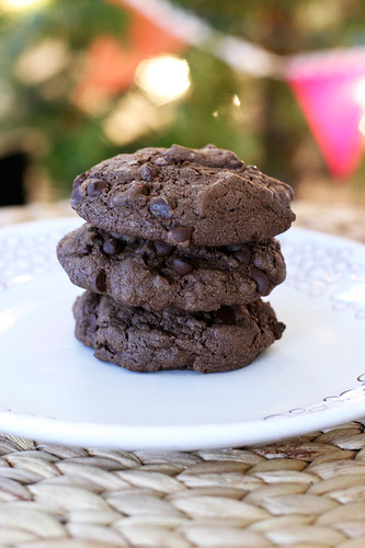 Double Chocolate Peppermint Cookies - Gluten-free and Dairy-free