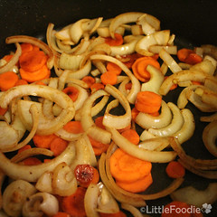 Browning onions and carrots