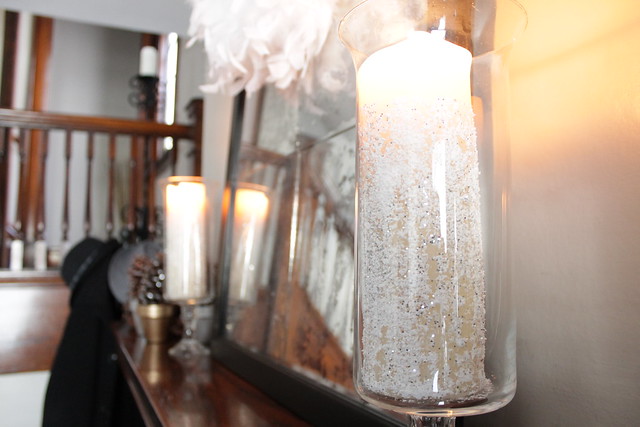 Snow and Glitter Candles