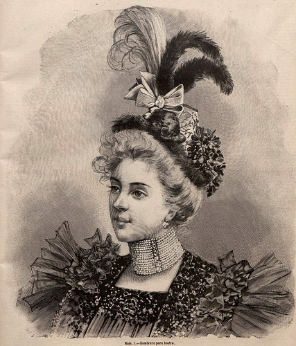 004-Sombrero para teatro- La Última moda-revista ilustrada hispano-americana, del 14 de febrero de 1897-copyright MemoriadeMadrid