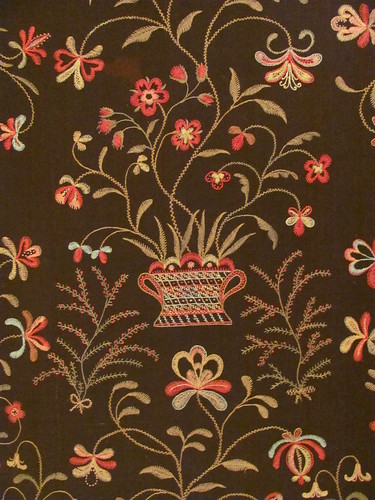 Embroidered coverlet detail