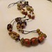 Wooden ethnic knotted necklace