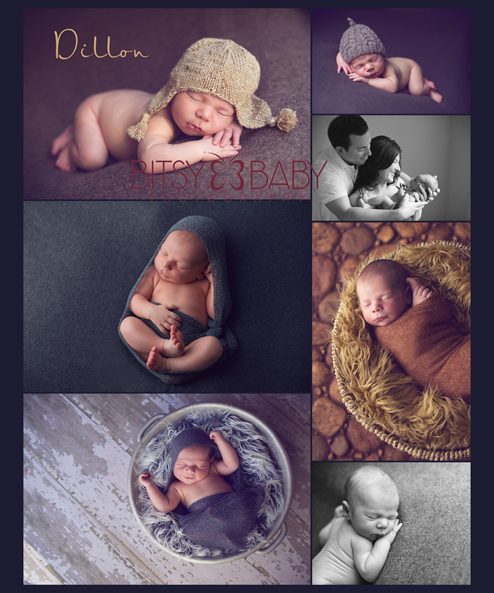 Newborn Baby Photography Collage