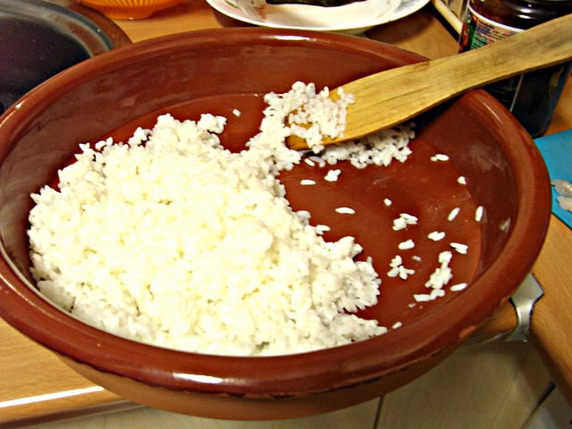 impregnar de vinagre de arroz