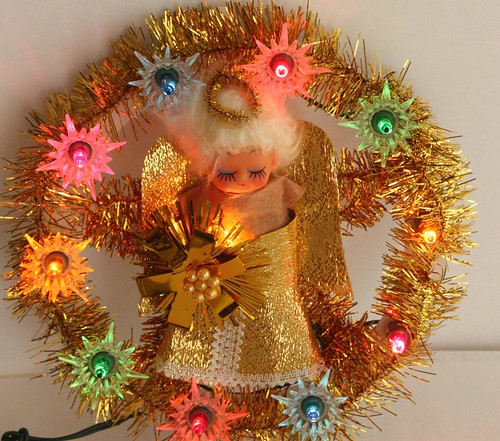 Vintage Light Up Angel Tree Topper by myvintagewhimsy