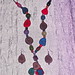 Tagua long multicolor dark necklace with earrings 