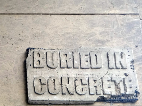 Buried in concrete