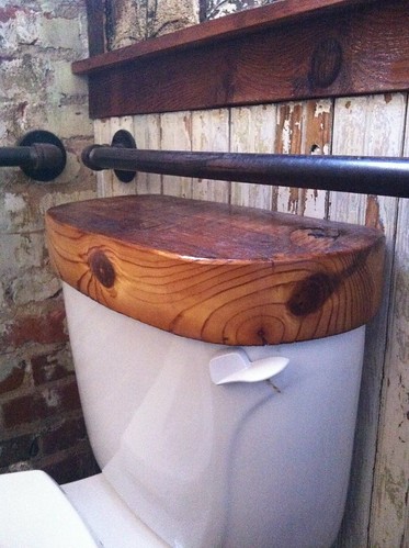nice wood top toilet