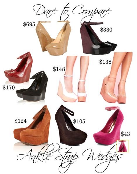 Dare to Compare - Ankle Strap Wedges