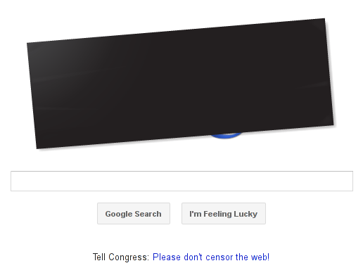 Google protests SOPA/PIPA