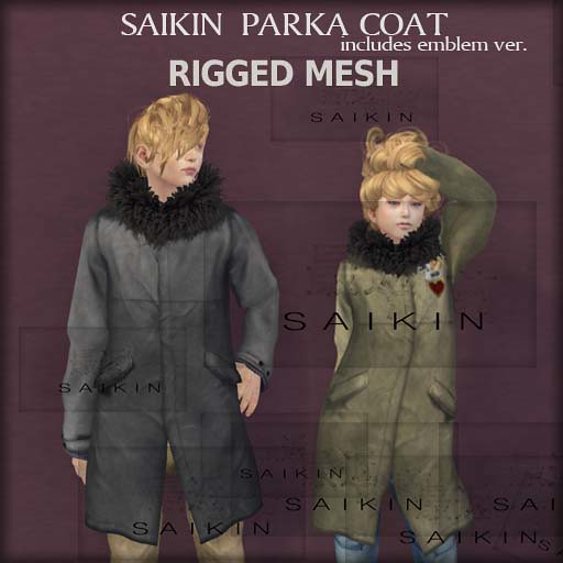 SAIKIN rigged mesh Parka coat