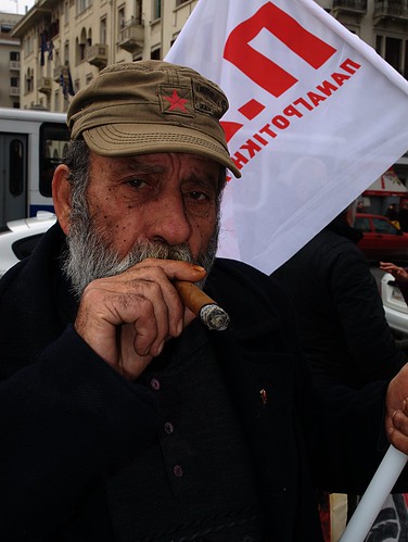 Fidel, mon amour. Greek protester in Thessaloniki by Teacher Dude's BBQ