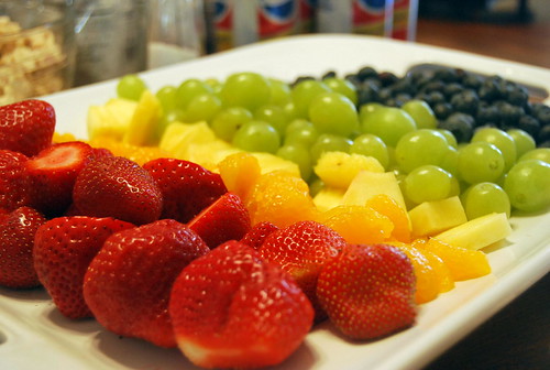 Rainbow fruit platter