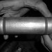 Empty tear gas canister : Don't fire directly at persons فارغ قنبلة غاز 