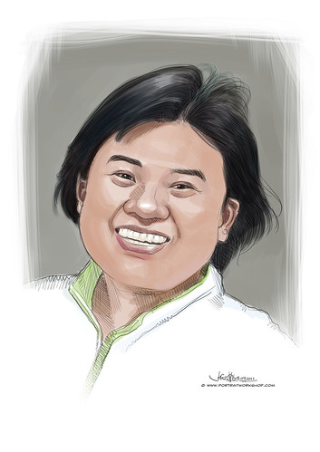 digital portrait of Miss Tan Ching Yee
