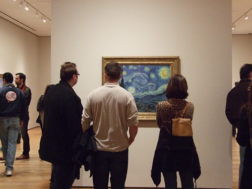 One of these people is JC Looking at Van Gogh.