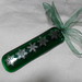 Dec 13 dark green with shiny silver snowflakes