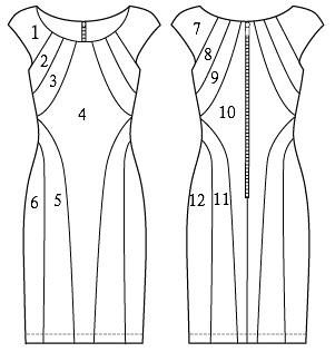Butterick 5677 Line Drawing