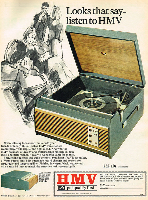 Vintage Ad #1,787: Looks that say - listen to HMV