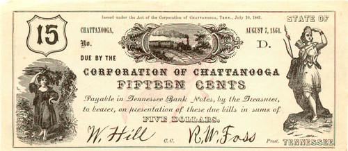 $0.15 G-1297 Corporation Chattanooga 1861 2