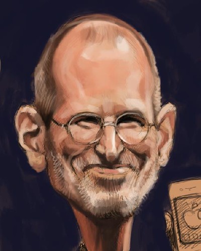 digital caricature of Steve Jobs - 1