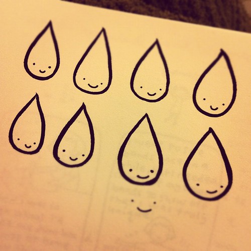 Rain drop drawings.