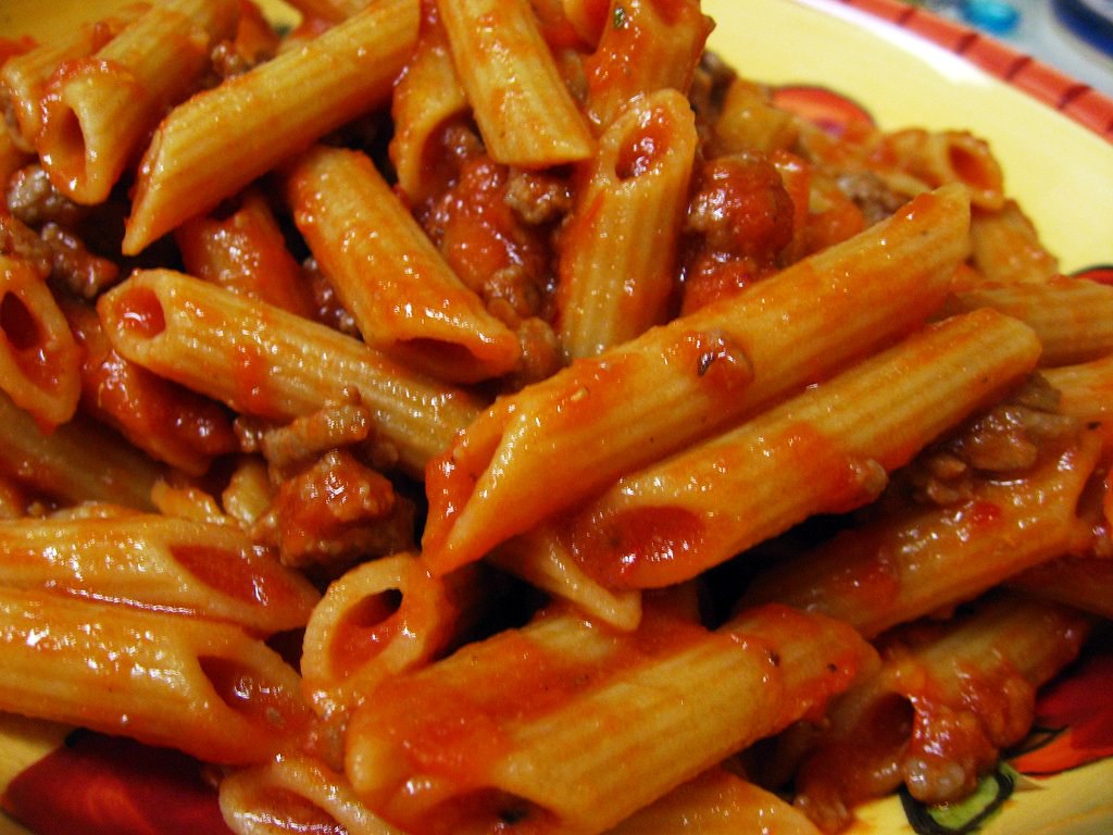 pasta with 10 minute meat sauce