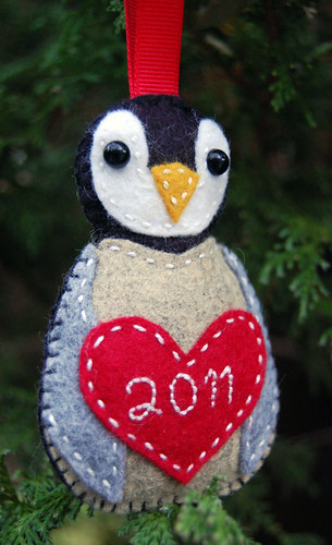 "Little Chick" Felt Penguin Ornament