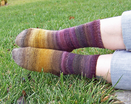 Autumn Leaf Socks Done 2