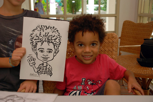 caricature live sketching for children birthday party 08 Oct 2011 - 2