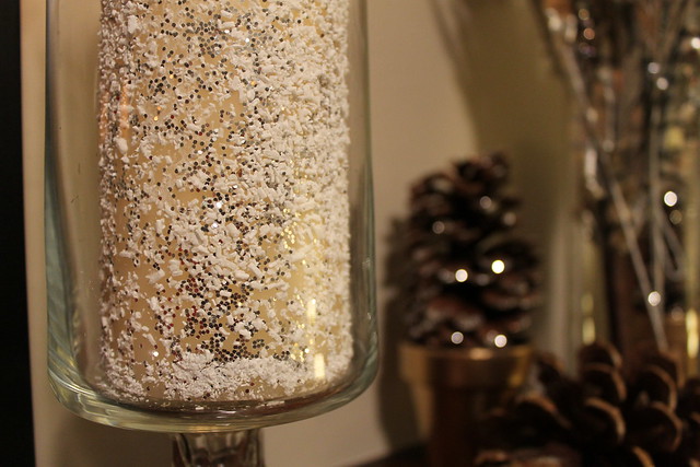 Snow and Glitter Candles