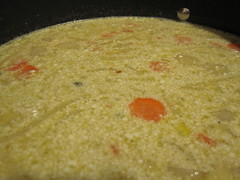 Simmering soup
