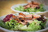 Smoked Salmon top on Salad with Balsamic Vinaigrette Dressing