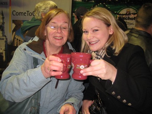 mom and me with Gluehwein