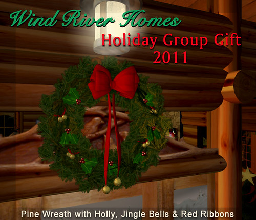 Wind River Holiday Wreath 2011 by Teal Freenote