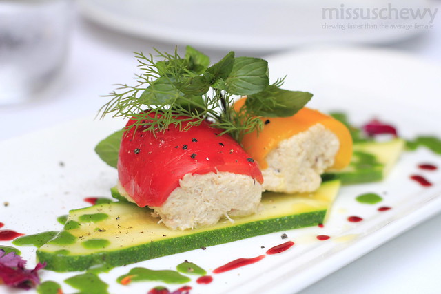 Sweet Capsicum with Swimming Crab and Mint Zucchini