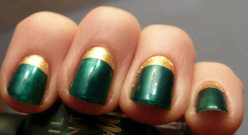 green gold nails 4