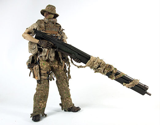 Collapsible AR-7 Sniper Rifle Type 2 1/6 Scale Toy Spade J Greg 