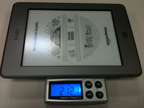 kindle touch 212.1g