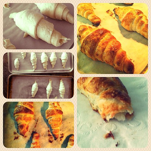9 hours of work yielded me 14 croissants. Make that 13. I ate one. It was delicious.