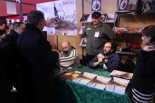 Visite de François Bayrou sur le stand Tartamudo by Tarek-comics