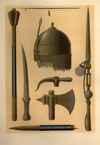 018-Armas de Toman-Bay siglo XVIII-L'art arabe d'apres les monuments du Kaire…Vol 3-1877- Achille Prisse d'Avennes y otros.