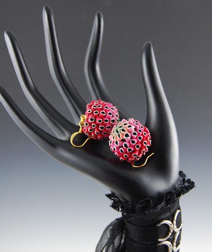 Изделия - Много разных ягодок Raspberry Earrings