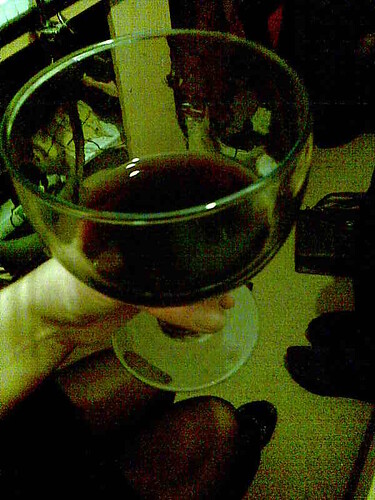 huge glass of wine