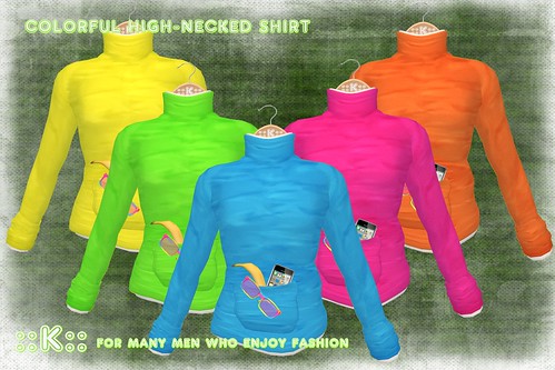 ::K:: colorful high-necked shirt by Kitt+