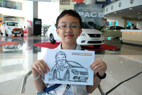 Caricature live sketching for Tan Chong Nissan Motor Almera Soft Launch - Day 3 - 5
